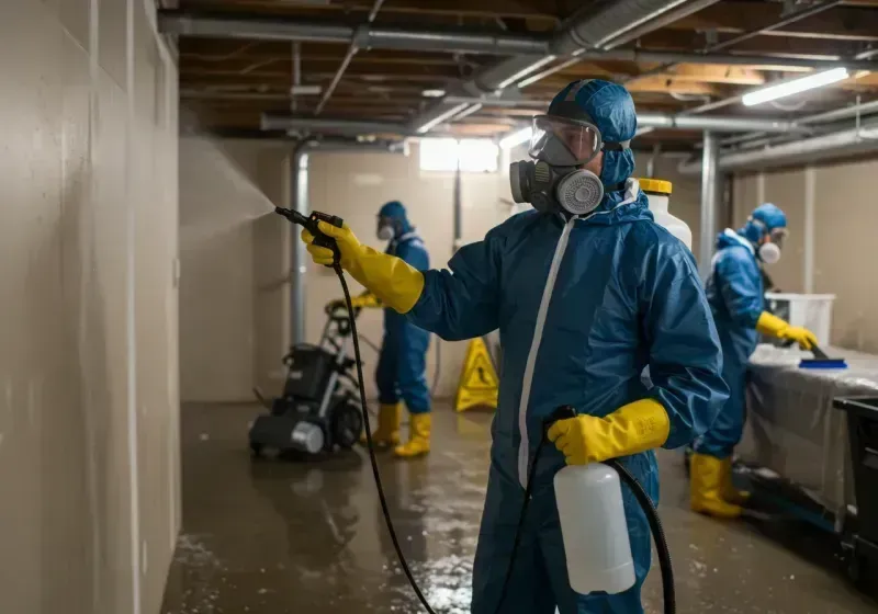 Basement Sanitization and Antimicrobial Treatment process in Live Oak, CA